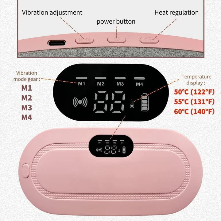 WarmEase Pro Portable Cordless Menstrual Heating Pad - Period Cramp Massager
